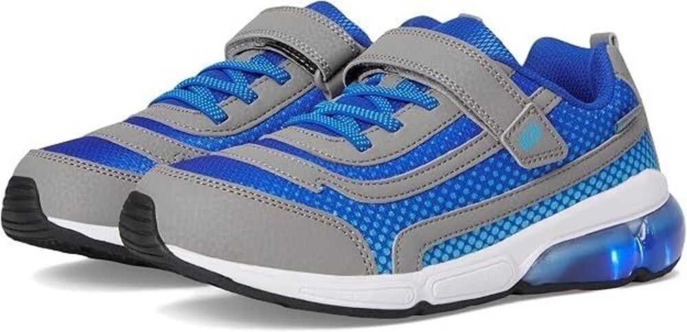Stride Rite M2P Surge Bounce Little Kid Boy Blue Grey Sneakers Sz 2.5W Light Up